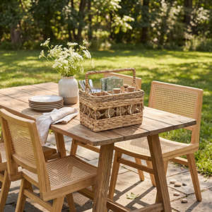 RINGLET BELT Eco-Friendly Multifunction Seagrass & Hyacinth <b>Storage</b> <b>Basket</b> Set <b>with</b> <b>Shelf</b> Organizer Cube & Rectangle Box - Product Image 5