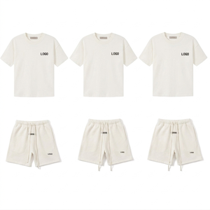 Conjunto de Verano Personalizado de Ropa Urbana Informal, Camiseta de Cuello Redondo y Pantalones Cortos, Conjunto Deportivo de 2 Piezas para Hombre - Product Image 6
