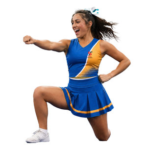 Uniforme de cheerleading pour événements sportifs d'équipe, nouvelle conception, tissu doux de qualité supérieure, coupe confortable, pour professionnels. - Product Image 4