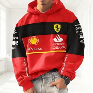 Veste de course vintage F1 pour hommes |   Veste de course automobile personnalisée |   Veste de course Ford Style Motorsport en cuir et tissu OEM - Product Image 3