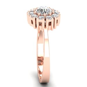 Bague de fiançailles REYES en or rose 14 carats, diamant rond certifié IGI 0,7 carat, pour femme, fabrication OEM ODM, bijoux sur mesure. - Product Image 3
