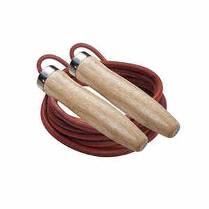 Corde à sauter Geo Brother Company GB-57 avec poignée en bois, 3 m, légère, moins de 1 kg, durable, unisexe, pour la maison/la salle de sport/usage commercial - Product Image 1