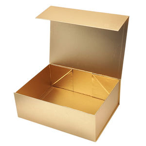 OEM Custom Logo Magnetic Folding <b>Gift</b> <b>Box</b> Matte Gold Foil Rigid Cardboard Packaging for <b>Wedding</b> Dress Clothing - Product Image 1