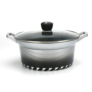Luxury Non Stick Cooking Set With Copper Infused Coating Multi Layer Durable Construction Oven Safe Pots And <b>Pans</b> - Product Image 5