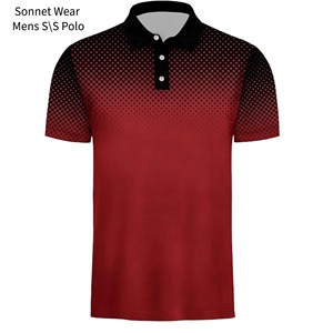 Mens AOP Printed Polo shirts - Product Image 6