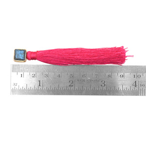 ต่างหูพู่ห้อยสีชมพูขนาดใหญ่ประดับด้วยหินลาบราโดไรต์ธรรมชาติ ชุบทอง รูปทรงดอกไม้แบบยาว เหมาะสำหรับทุกเพศ - Product Image 4