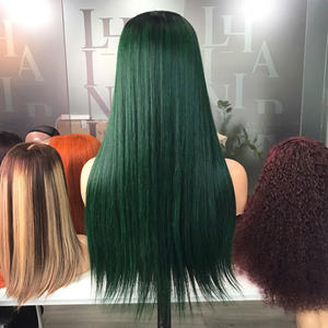 วิกผม100% ผมมนุษย์สีเขียวสองชั้นมีเนื้อสัมผัสที่สวยงาม - Product Image 1