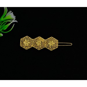 Broche de horquilla brillante chapado en oro de lujo para mujer, accesorio de moda para damas y niñas, accesorios para el cabello - Product Image 2
