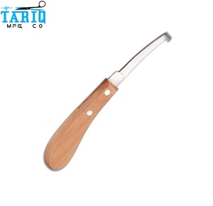 Cuchillo de doble filo de acero inoxidable para el cuidado de pezuñas de cerdos y ganado, herramienta manual duradera para el recorte, diagnóstico e inyección por parte de el herrador. - Product Image 1