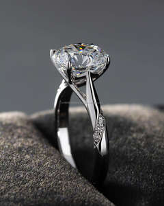 Anillo de Compromiso de Lujo con Diamante Cultivado en Laboratorio, Corte Marquesa, Biselado, Oro Amarillo, Estilo Vintage, Anillo de Novia con Racimo, Joyería Fina, Regalo para Mujer - Product Image 2