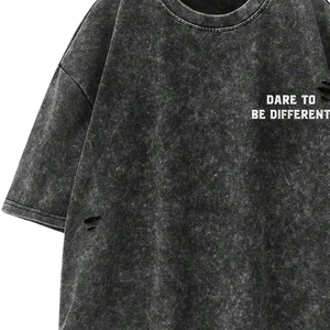 Oversized Men's Acid Washed <b>T</b>-<b>Shirt</b> Short Sleeve Distressed Street Style Cotton Jersey O-Neck Graphic Unisex Tee <b>Shirts</b> - Product Image 2