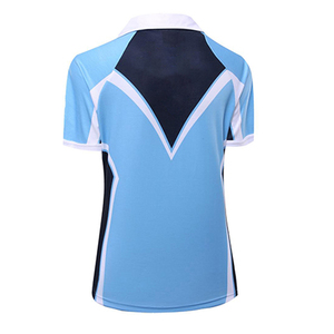 Polo de Hombre Azul Claro con Bloques de Color, Manga Corta, Secado Rápido, Diseño Deportivo, Corte Regular - Product Image 2
