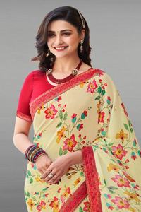 Sari indien en georgette bleue pour femmes, avec broderie, chemisier attrayant, tenue de fête, prix de gros, en soie de haute qualité - Product Image 3