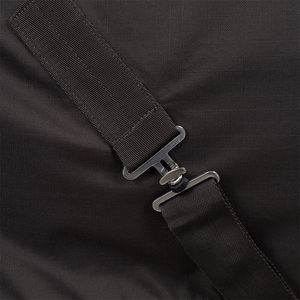 Couverture imperméable pour cheval, orange et noire, tissu Oxford 600D, toutes saisons, usage extérieur, avec grande rabat de queue et 2 sangles pour les jambes - Product Image 4