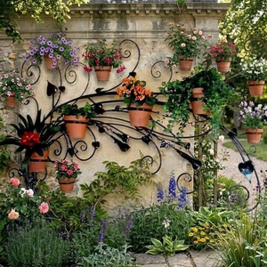 Vintage <b>Metal</b> 3 Tier <b>Flower</b> <b>Stand</b> With Circular Design For Indoor Outdoor Garden Plant Display Rustic Style Powder Coated Finish - Product Image 4
