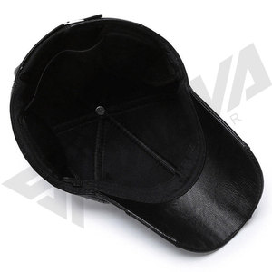 Gorra de Béisbol de Cuero Tejida a Mano, Impermeable, de Color Sólido, de Alta Calidad, para Otoño/Invierno, para Adultos, Uso Deportivo, Venta al Por Mayor - Product Image 4