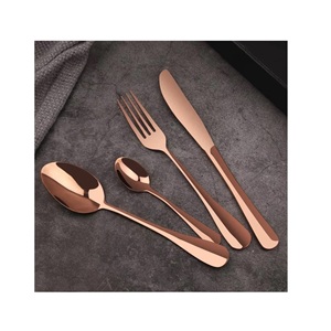 Best Selling Stainless Steel Knife Fork <b>Spoon</b> Set Amazing Handle in Gift Box Golden Plated Cutlery Set - Product Image 2