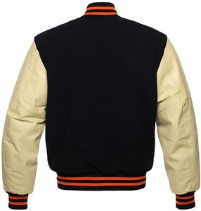 Veste universitaire personnalisée pour homme, corps en laine 400 GSM, manches en cuir véritable, broderie chenille, vestes Letterman - Product Image 6