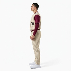 Nouvel uniforme de baseball sur mesure de haute qualité, vêtements de baseball et de softball personnalisés, uniforme de baseball 100% polyester - Product Image 6