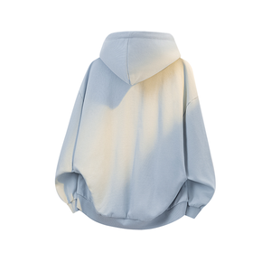 Sudadera con capucha extragrande personalizada para mujer, estilo vintage con estampado floral, forro interior, cremallera completa, color crema, de tejido grueso, informal. - Product Image 4