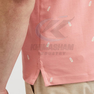 เสื้อเชิ้ตผู้ชายคุณภาพพรีเมียม สีพื้นตัดกัน ผ้าถักเนื้อนุ่ม ระบายอากาศได้ดี โพลีเอสเตอร์/คอตตอน ขายส่ง - Product Image 6
