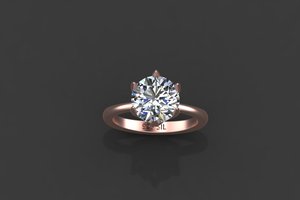 Premium Gold Silver Ladies Round Cut <b>Ring</b> 1.92 CTS Moissanite CVD Colour Stone <b>CZ</b> EGL VVS2 D VS1 Jewelry - Product Image 1