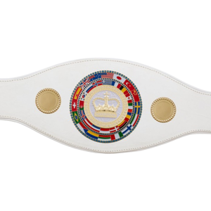 Cinturón de Campeonato Blanco Personalizable con Diseño de Corona Colorida, Cinturón de Título Premium para Eventos - Product Image 2