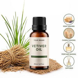 Aceite Esencial de Vetiver 100% Puro, Destilado al Vapor, para Cuidado de la Piel y Perfumería, en Envases Personalizables, Fabricante al por Mayor - Product Image 2