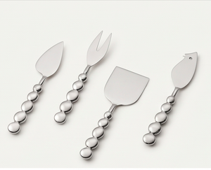 Stainless Steel <b>Cheese</b> <b>Knife</b> <b>Set</b> With Premium Beaded Handle Elegant Flatware For Home Wedding Parties And Kitchen Use - Product Image 1