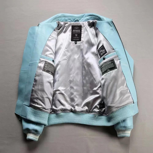 Veste en cuir AVIREX pour hommes, vente chaude, logo personnalisé, veste d'hiver en cuir d'agneau AVIREX pour hommes, haute qualité, réversible, respirante - Product Image 3