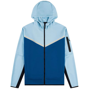 Nouvelle Collection OEM – Survêtement Homme Hiver Personnalisé, Vente en Gros, Uni, Respirant, Écologique, à Capuche Zippée avec Détails Contrastants, Coupe Ajustée - Product Image 2