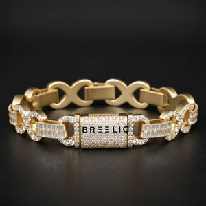 Pulsera de eslabones cubanos Infinity de 12 mm con incrustaciones de diamantes de laboratorio de color, de plata de ley 925, estilo Hip Hop de lujo para hombres y mujeres - Product Image 6