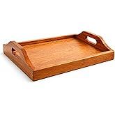 Plateau de service en bois avec motif découpé en relief, plateau décoratif polyvalent pour table à manger, cuisine, décoration intérieure - Product Image 5