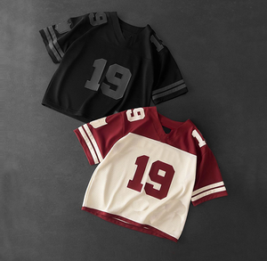 American Football Jersey <b>Blue</b> <b>Mesh</b> V-Neck Short Sleeve Unisex Breathable Sublimated Print Team Numbers Regular Fit Adult Apparel - Product Image 6