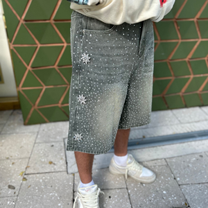 Pantalones Cortos Anchos al por Mayor con Detalle de Costura Vertical, Silueta Alargada, Logotipo Personalizado, Marca Privada, Exportación Global - Product Image 2