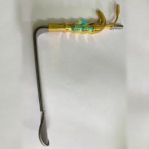 EPSTEIN ABDOMINOPLASTY RETRACTOR STRAIGHT BLADE WITH FIBER <b>OPTIC</b> and SUCTION TUBE PLASTIC SURGERY <b>INSTRUMENTS</b> - Product Image 4