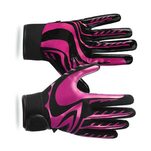 Guantes de Fútbol Americano Personalizados MARGINAL SPORTS MS-AMF-142 Rosa y Negro con Agarre Adhesivo, Transpirables, Ajustables para Receptor - Product Image 6