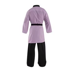 Uniforme de Artes Marciales Color Lavanda con Ribete Negro, Traje de Entrenamiento Bicolor para Mujeres y Jóvenes, Academia de Karate - Product Image 2