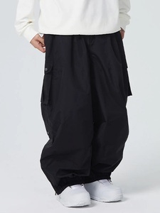 Pantalon de neige technique unisexe haut de gamme, coupe ample, grandes poches utilitaires, imperméable 10 000 mm -Tex, grandes tailles, pour l'hiver toute la journée - Product Image 4