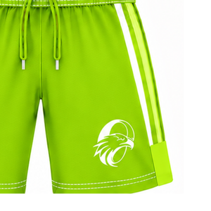 Neon Green <b>White</b> Rugby <b>Shorts</b> Team Uniform Breathable Lightweight Custom Training Sportswear Athletic Performance <b>Shorts</b> - Product Image 3