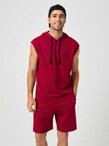 Ensemble de vêtements décontractés coordonnés, sweat-shirt et short, coupe ample, pour les activités quotidiennes décontractées - Product Image 1
