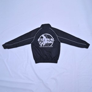 Chaquetas Deportivas Negras para Hombre, Resistentes al Viento, Corte Regular, Color Sólido, Cierre Frontal con Cremallera, Cuello Alto, Ropa Deportiva de Otoño, Precio al por Mayor, con OEM - Product Image 2