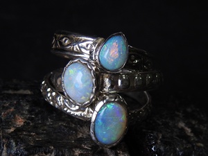 Wholesale Children's Solid Australian <b>Opal</b> Multi Fire 925 Sterling <b>Silver</b> Designer Band <b>Ring</b> October Birthstone Handmade Jewelry - Product Image 6