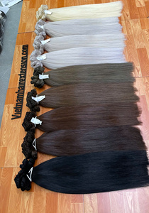 Extensions de cheveux vietnamiennes les plus vendues, machine à double trame, extensions de cheveux en vrac, 100% cheveux vierges Remy, longueur 8"-32" - Product Image 3
