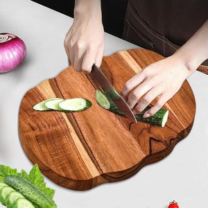 Planche à découper en bois d'acacia de qualité supérieure, manche de couteau personnalisable, forme personnalisable, grain naturel, finition lisse, durable, passe au lave-vaisselle, Lavie - Product Image 4