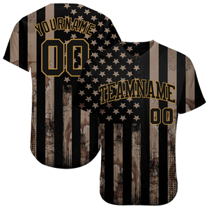 Maillot de baseball personnalisé avec drapeau américain, style vintage, uniforme d'équipe à boutons, t-shirt de sport anti-humidité - Product Image 2