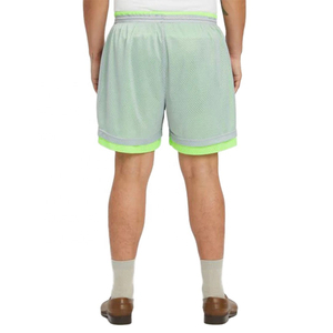 Mens High Street Lace Basketball Shorts Casual Workout Athletic Canvas <b>Mesh</b> Flame Graphic Print Running <b>Pants</b> OEM Service - Product Image 1