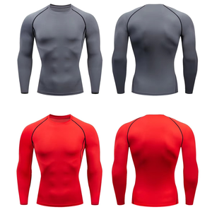 เสื้อยืดแรชการ์ดแขนยาวผู้ชายคุณภาพสูง เป็นมิตรกับสิ่งแวดล้อม ซักแล้ว พร้อมโลโก้สั่งทำพิเศษ ระบายอากาศได้ดี แห้งเร็ว เหมาะสำหรับออกกำลังกายในฤดูร้อน - Product Image 4