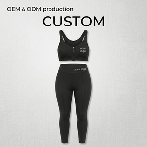 Conjunto Deportivo para Mujer, Sujetador Deportivo con Cierre y Leggings de Cintura Alta, Tejido Transpirable de Spandex y Nailon, Ropa Deportiva para Primavera/Verano, OEM/ODM - Product Image 3