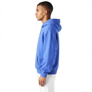 2025 Spring Unisex Solid Color <b>Pullover</b> Hoodie 100% Cotton Jersey Breathable Quick-Dry Fitness Minimalist Streetwear Essential - Product Image 3